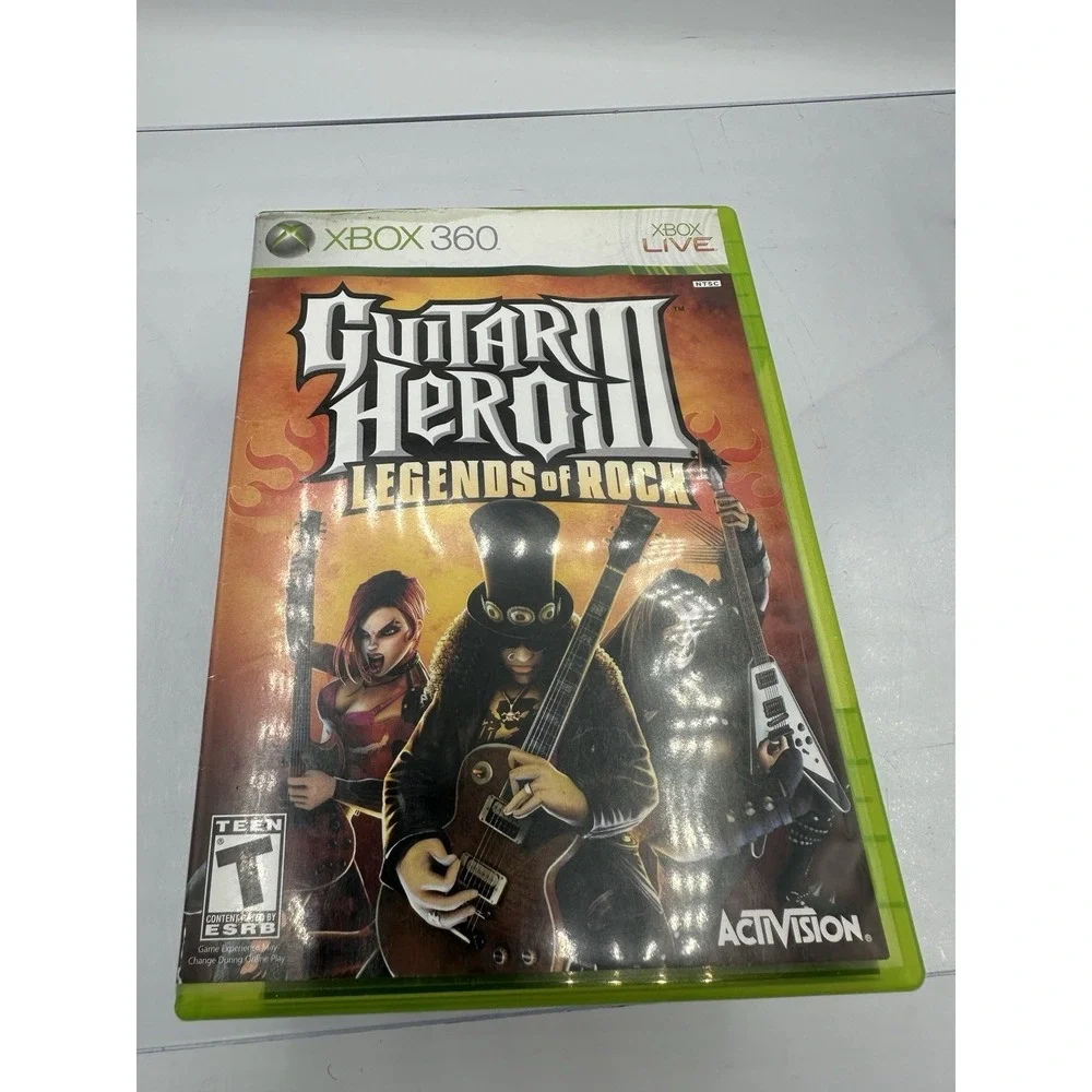 Guitar Hero III Legends of Rock Xbox 360 – Complete w/ Manual – Tested Works